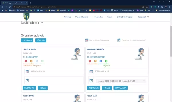 Hiányzás rögzítése
